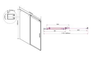 Душевой уголок Vincea Como 120х90 черный стекло тонированное - 2