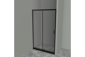 Душевая дверь BelBagno Uno 130 черный, матовый (UNO-195-BF-1-130-C-NERO)