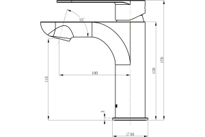 Смеситель Swedbe Vulcan 1110 для раковины - 2