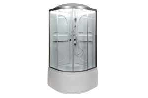 Душевая кабина Deto L 100х100 с крышей, хром (L610LED) - 2