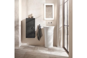 DURAVIT (White Tulip) Раковина, объединенная с пьедесталом, Ø 500 мм, без отверстия под смеситель, отдельностоящая, с сифоном, белая - 2