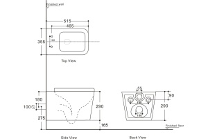 Унитаз подвесной Aquanet Tavr 2.0 W rimless - 2