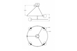 Подвесная люстра Maytoni Balance MOD317PL-04B - 3
