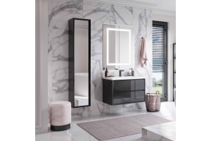 Тумба с раковиной AQUATON Римини New 80 черная - 2