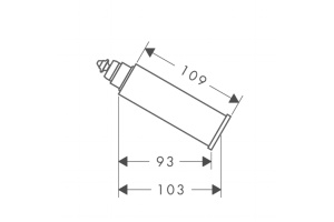 10981000 STARCK II | Удлинитель излива 60мм для ванны хром AXOR - 2
