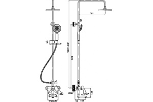 Душевая стойка BelBagno Reno REN VSCM CRM IN - 3