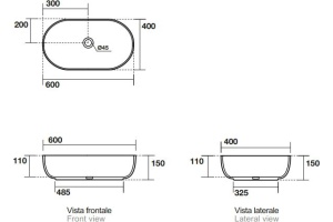 Раковина накладная Kerasan Nolita 60 белый (534301) - 3