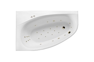 Акриловая ванна Excellent Kameleon 170x110 белая бронза левая с гидромассажем
