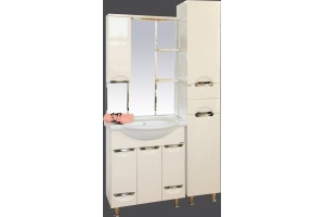 Тумба с раковиной Misty Орхидея 85 бежевая эмаль - 2