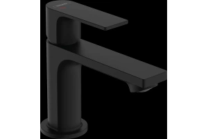 Смеситель для раковины Hansgrohe Rebris E с донным клапаном черный матовый