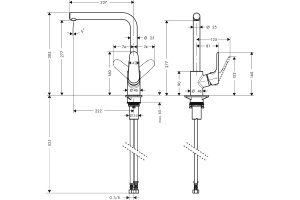 Смеситель Hansgrohe Focus 31817670 для кухонной мойки - 2