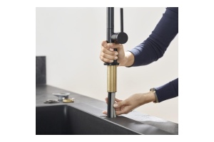 72801670 HG M54 Talis 210 смеситель для кухни с вытяжным душем, sBox матовый черный - 2