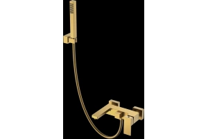 Смеситель для ванны с душем Boheme Qubic бронза матовый