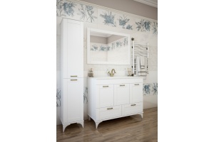 Тумба с раковиной Sanflor Ванесса 105 напольная, белая - 2