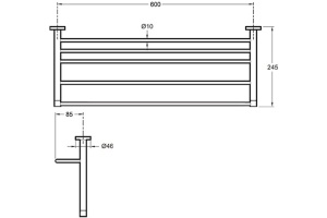 Полка Jacob Delafon Eo E77832-CP - 2