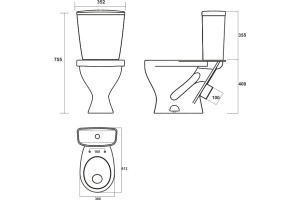 Унитаз-компакт Sanita Эталон эконом - 2
