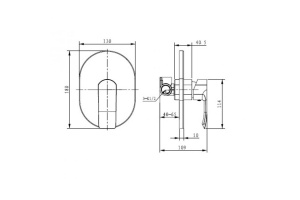 Смеситель Kaiser Aurora 67177 С ВНУТРЕННЕЙ ЧАСТЬЮ, для душа - 2