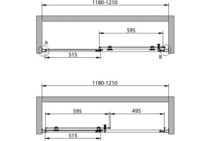 Душевая дверь в нишу Cezares Eco O-BF-1-120-C-NERO стекло прозрачное - 3