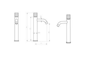 Смеситель для раковины высокий Boheme Stick хром черный - 2