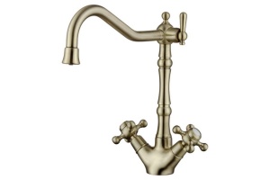 Смеситель Kaiser Carlson Style 44133-1 для кухонной мойки, бронза