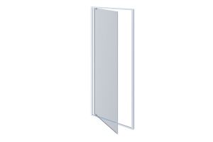 AQ ARI PI 10020CH Душевая дверь, распашная 1000x2000 профиль хром, стекло прозрачное - 2