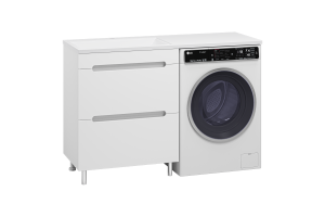 Тумба под стиральную машину Misty Байкал 70 белая глянцевая - 3