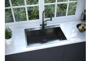 Мойка кухонная Paulmark Vast 75 темный хром - 3