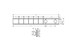 15384700 HG RainSelect термостатический смеситель для душа (внешняя часть) - 2