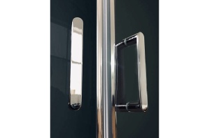 Душевая кабина Royal Bath HP 120х80 L профиль хром стекло прозрачное задняя стенка черная  - 3