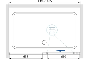 Душевая дверь RGW Stilvoll SV-12G 140х195 профиль золото стекло прозрачное - 3