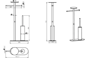 Стойка напольная Boheme Venturo золото матовый - 2