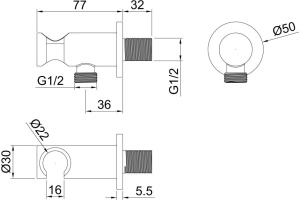 Шланговое подключение Allen Brau Priority 5.31015-00 с держателем для душа - 2