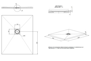 Поддон для душа Allen Brau Priority 100х80 серый - 2