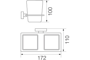 Стакан Veragio Ramba VR.RMB-4942.CR двойной - 2