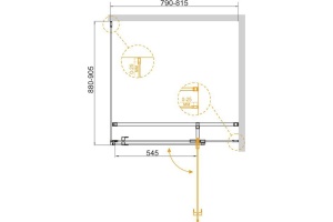 Душевой уголок Cezares Valvola AH 1 80/90 C Cr - 3
