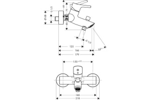 Смеситель Hansgrohe Talis S 72400000 для ванны с душем - 2