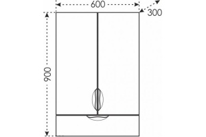 Шкаф СанТа Родос 60x90 с 1 ящиком - 3