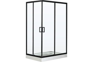 Душевой уголок Royal Bath HP 120x80 R с поддоном профиль черный стекло прозрачное - 2