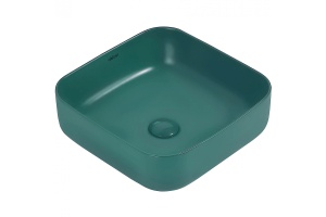 Накладная раковина Abber Rechteck 39 темно-зеленая матовая