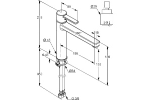 Смеситель для кухонной мойки Kludi  белый, хром (389739175) - 3