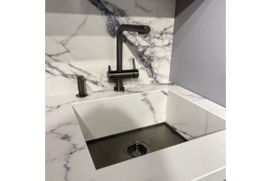 Мойка кухонная Omoikiri Kasen вороненая сталь (4993496) - 2