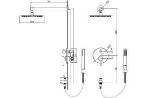 Душевой комплект RGW Shower Panels SP-52 - 2