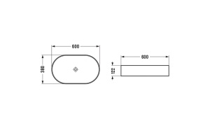 Накладная раковина Vincea 60х38 белая - 3