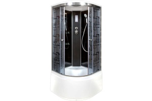 Душевая кабина DETO BM4590ELBLACK с высоким поддоном, с сиденьем