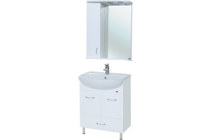 Тумба с раковиной Bellezza Уют 60 с нижним ящиком белая - 3