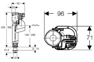 Наливной механизм Geberit Impuls (281.207.00.1) - 2
