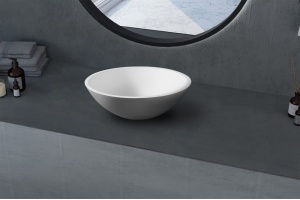 Раковина накладная Abber Stein 40х40 белый матовый - 2