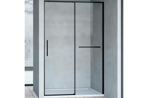 Душевая дверь Vincea Slim Soft 120 черная стекло прозрачное