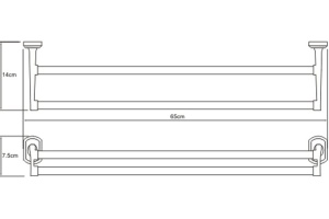 Полотенцедержатель Wasserkraft Oder K-3040 двойной - 3