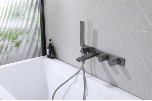 Смеситель для ванны Abber Rund сталь матовый - 3